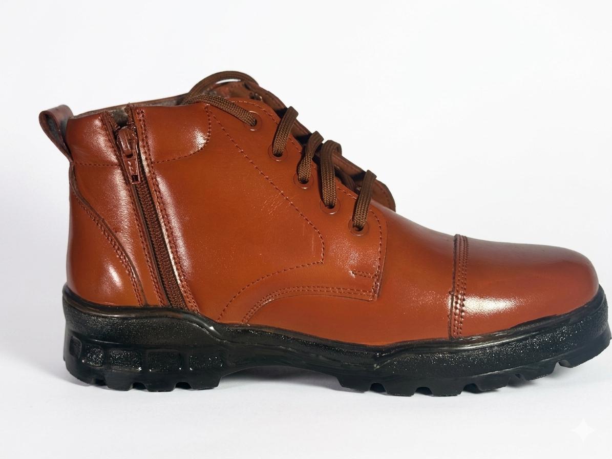 Premium Tan Zip-Up Ankle Boots - Image 2