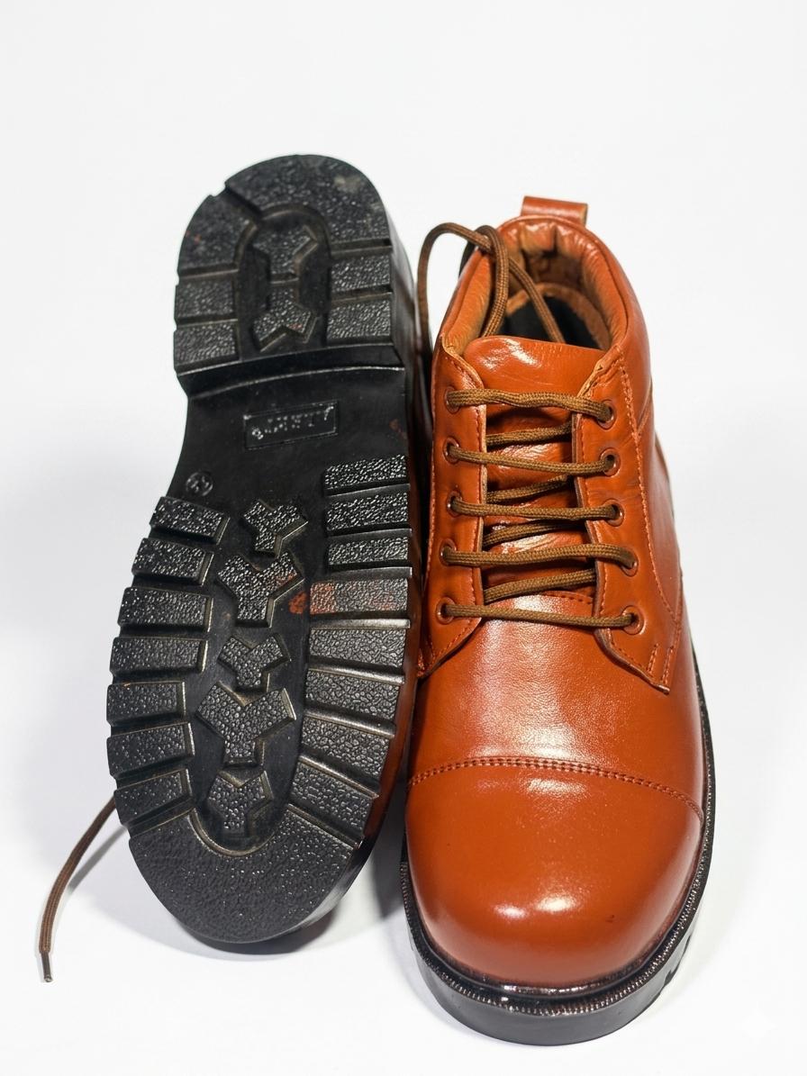 Classic Tan Cap Toe Ankle Boots - Image 2