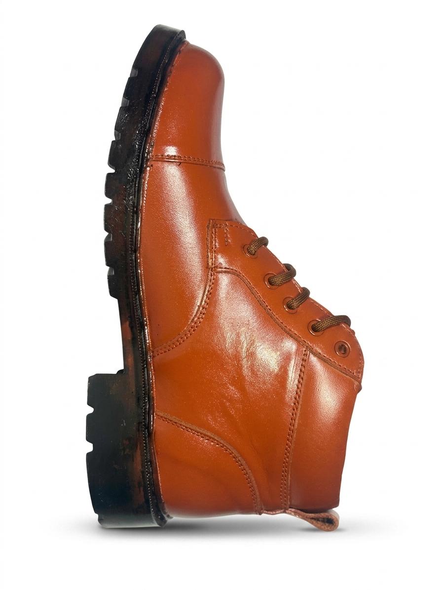 Classic Tan Cap Toe Ankle Boots - Image 3
