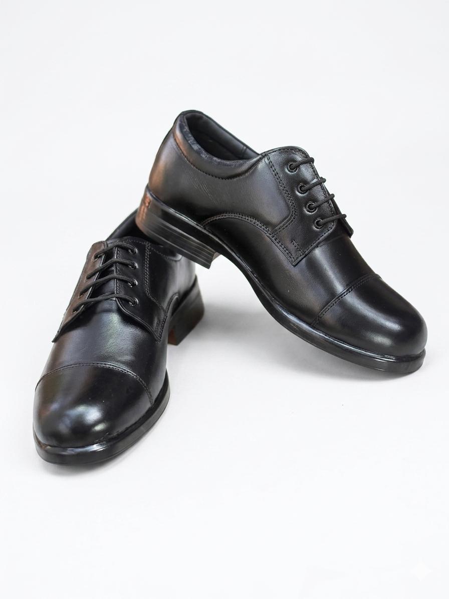 Premium Black Leather Cap Toe Dirbe Formal Shoes